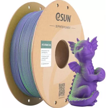 PLA MATTE DUAL 1,75 mm ŽALIA VIOLETINĖ 1 kg ESUN 3D FILAMENTAS (PLA-MTD175B-GZ1P1)