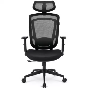 Biuro kėdė Sharkoon OfficePal C10 – juoda, ergonomiškas dizainas, reguliuojamas aukštis