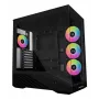 Korpusas Lian Li Vector V100 Midi Tower – juodas, permatomu stiklu