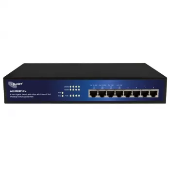 ALLNET ALL8804POE+ nevaldomas PoE jungiklis 8 prievadai Gigabit