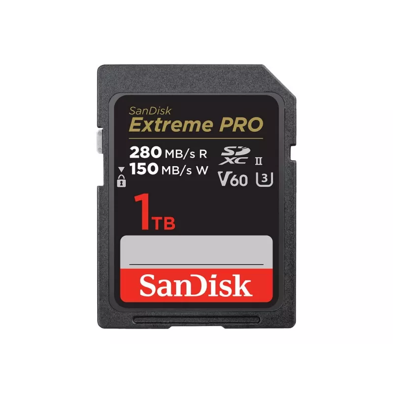 SanDisk Extreme Pro SDXC UHS-II atminties kortelė – 1TB, V60, U3, 10 klasė (SDSDXEP-1T00-GN4IN)