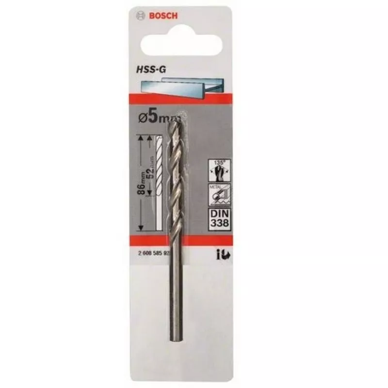 Gręžtuvas Bosch Metal HSS-G DIN 338 5 mm
