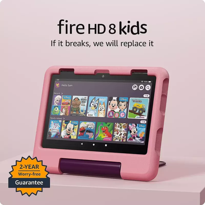 Amazon Fire HD 8 vaikams planšetė (8 colių HD ekranas, 3 GB RAM, 32 GB atminties, mėlyna)
