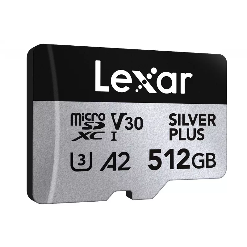 Flash atminties kortelė Lexar 512 GB UHS-I microSDXC SILVER PLUS