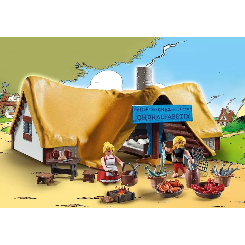Playmobil 71266 Asterix: Unhygienix ir jo žmonos Bacteria trobelė – Kolekcinės figūrėlės Asterix gerbėjams