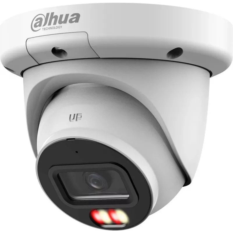 IP stebėjimo kupolinė kamera DAHUA IPC-HDW3849QM-S-IL — 6 MP (3288×1850), lubinis montažas, laidinis, PoE, balta