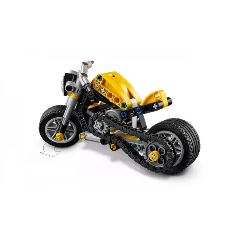 LEGO TECHNIC 42225 Geltonas motociklas