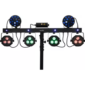 LED PAR šviestuvas EUROLITE KLS Laser Bar Next FX 51741094 — kompaktiškas sceninis prožektorius su integruotais lazeriniais efektais