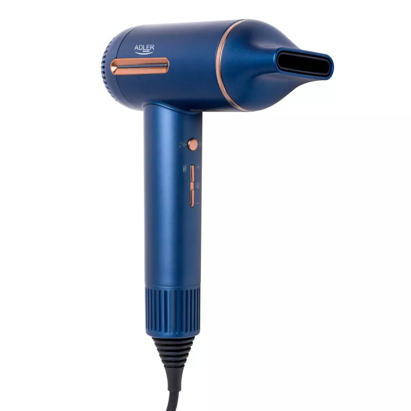 Adler plaukų džiovintuvas AD 2271 SUPERSPEED, 1500 W, 6 temperatūros nustatymai, jonų funkcija, difuzorius, mėlynas