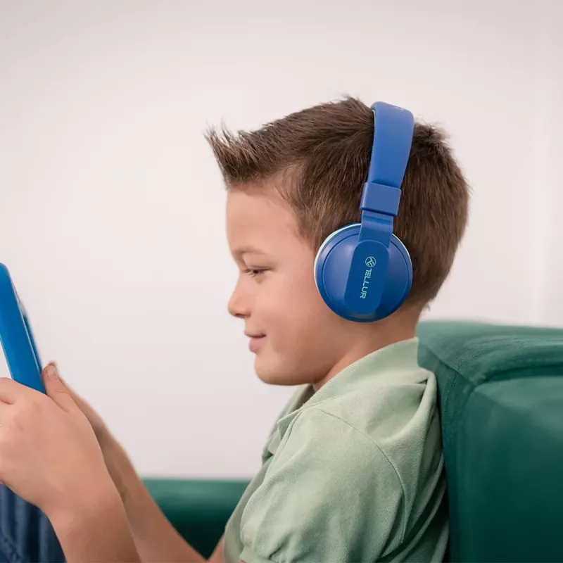 Ausinės Tellur Buddy Bluetooth virš galvos, mėlynos