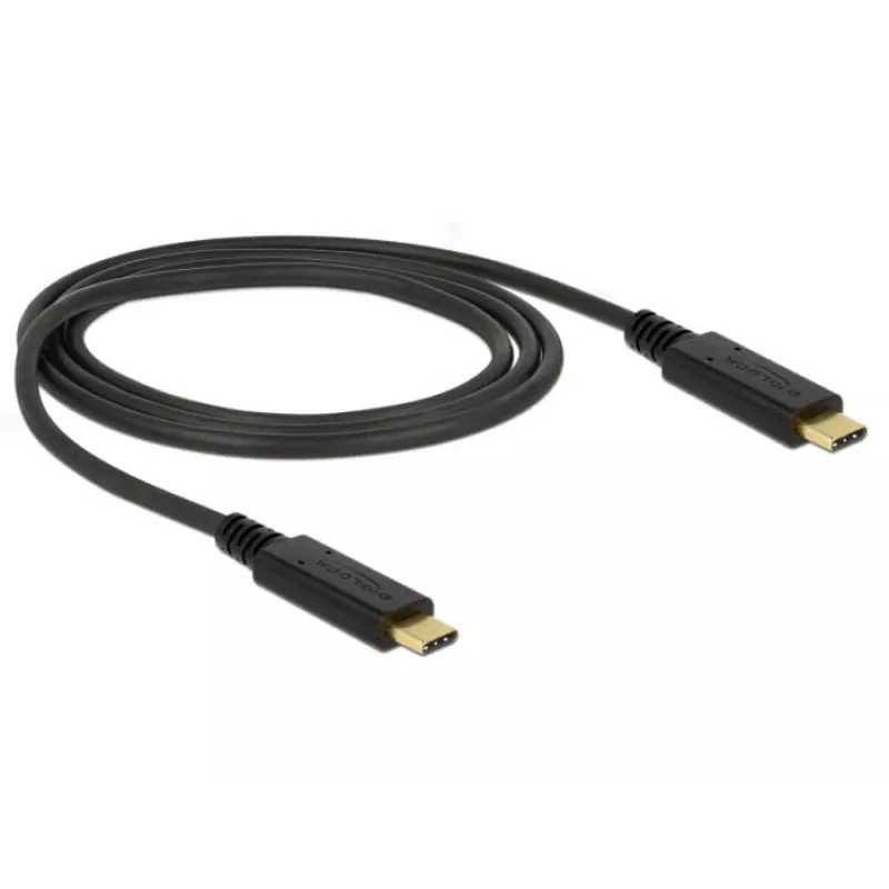USB-C kabelis DeLOCK 85531 USB 3.2 Gen 2 1 m juodas