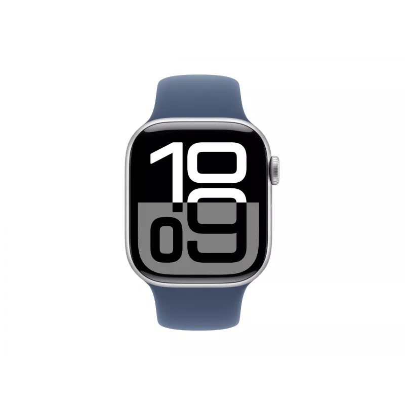 Apple Watch S10 Aliuminio korpusas Cellular 42mm Sidabrinis (Sportinė apyrankė džinsinė) S/M