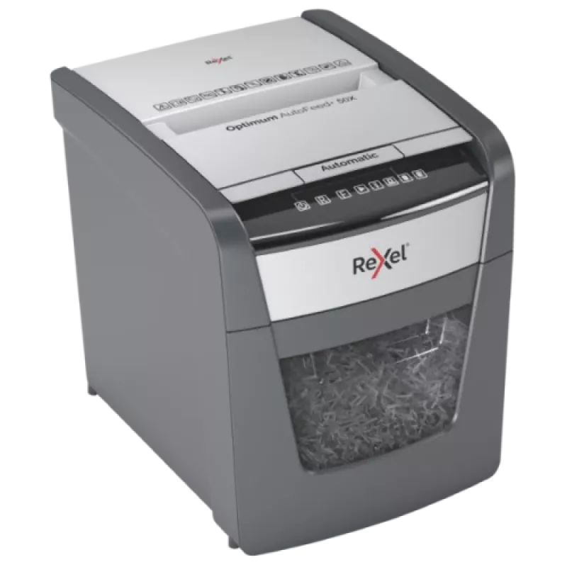 Rexel Optimum AutoFeed+ 50X automatinis kryžminis popieriaus smulkintuvas P4