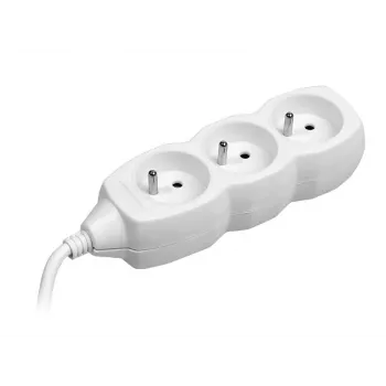 Tracer PowerCord ilginimo laidas, 3 lizdai, 3 m, baltas