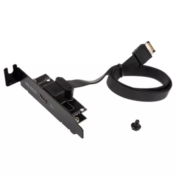 Akasa žemo profilio PCI laikiklio adapteris USB 3.1 Type C – juodas – adapteris – skaitmeniniai/duomenys