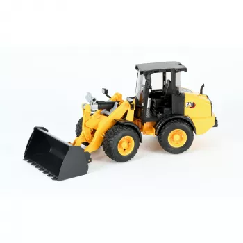 Bruder 02485 CAT kompaktiškas šarnyrinis krautuvas, žaislinė transporto priemonė, plastikinė