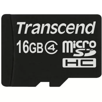 Transcend atminties kortelė 16GB Class 4 microSDHC (TS16GUSDC4)