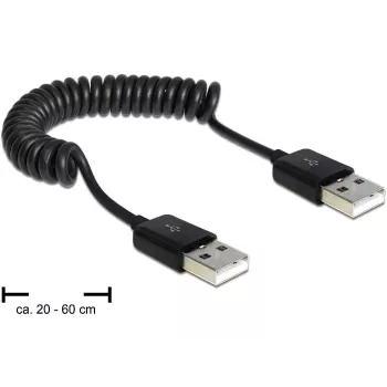 USB kabelis DeLOCK 83239 USB 2.0 0,6 m juodas