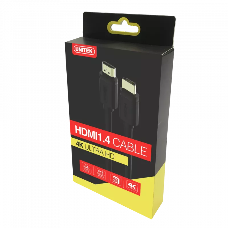UNITEK Y-C138M HDMI laidas 2 m HDMI A tipas (Standartinis) Juoda