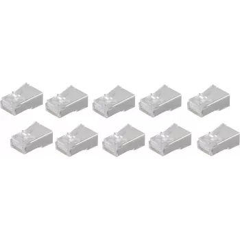 RJ-45 laidas jungtis ShiverPeaks BS72052-10 vyriška balta 10 vnt.
