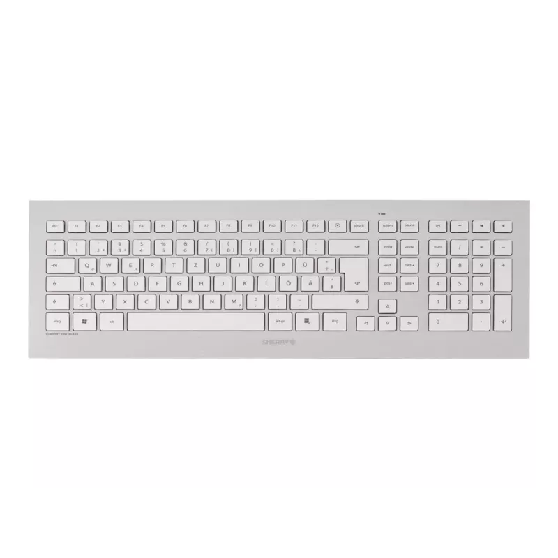 CHERRY DW 8000 belaidis klaviatūros ir pelės rinkinys RF, QWERTZ vokiečių išdėstymas, sidabrinis, baltas