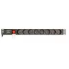 Gembird EG-PDU-014-FC14 maitinimo skirstytuvas, 8 AC lizdai, C14 įvadas, 3 m laidas, 1U aliumininis korpusas, 10 A, 3680 W