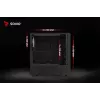 PC korpusas SAVIO Noctis Glass RGB — Juodas, ATX/Micro-ATX, 210×410×450 mm, 3×120 mm priekiniai ventiliatoriai