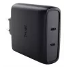 TRUST Maxo 100W 2 prievadų USB-C GaN įkroviklis – 100 W, 2× USB-C, 20 V maks., 2 m laidas, juodas