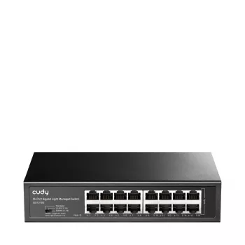 Valdiklis Cudy GS1016E 16 prievadų Gigabit Ethernet tvarkomas jungiklis, 16× 10/100/1000 Mbps
