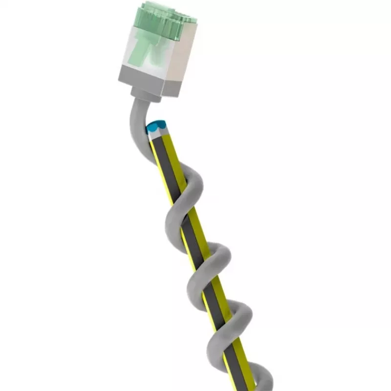 Goobay Ultra-Flexible CAT 8.1 Patch Cable slim U/FTP pilkas - ypač trumpas kištukas 99,9% (74349)