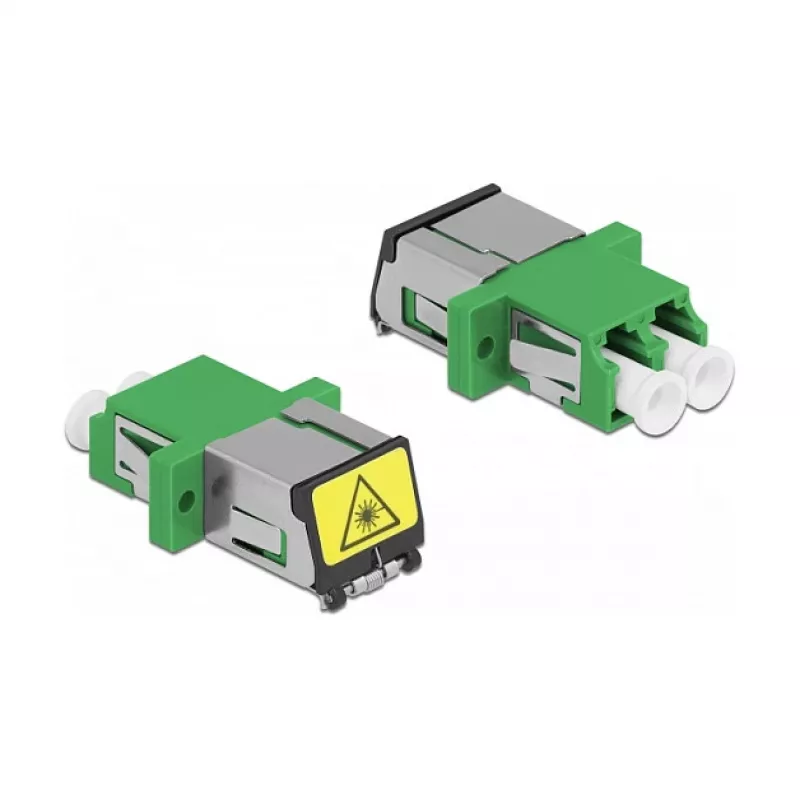 DeLOCK 86897 Optinis skaidulų movos adapteris LC Duplex motina – LC Duplex motina vienmodis žalias