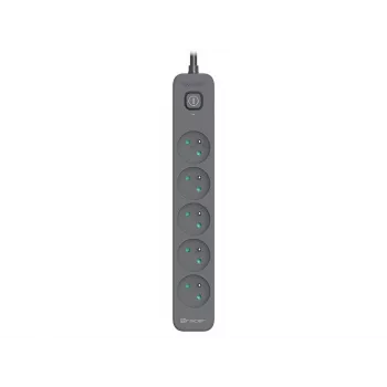 TRACER Power Line+ 5m Graphite ilgintuvas su apsauga nuo viršįtampių (5 lizdai)