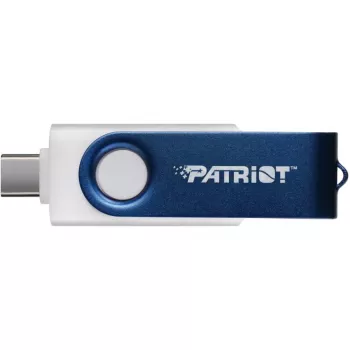 USB atmintukas PATRIOT Xporter X550 128 GB, dviguba sąsaja USB-A ir USB-C 3.2 Gen 1, mėlynai baltas