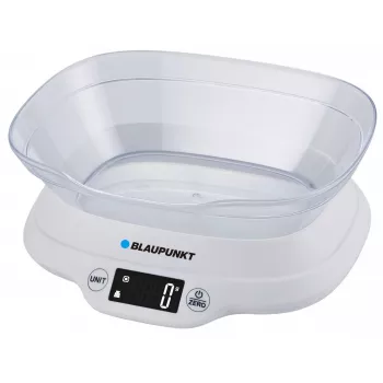 Virtuvinės svarstyklės su dubeniu Blaupunkt FKS501 – 5 kg, 1 g, dubuo, juodos