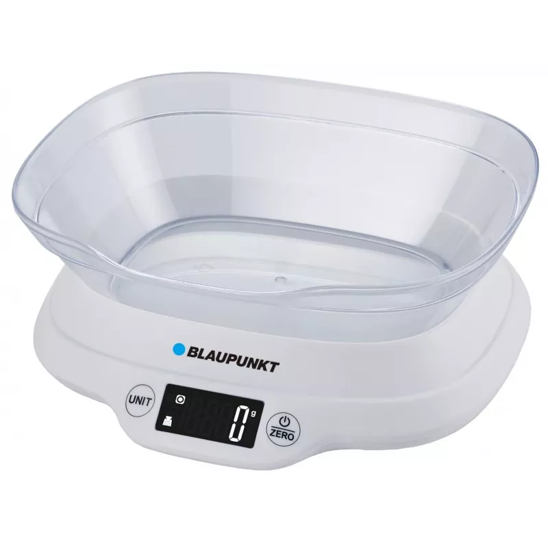 Virtuvinės svarstyklės su dubeniu Blaupunkt FKS501 – 5 kg, 1 g, dubuo, juodos