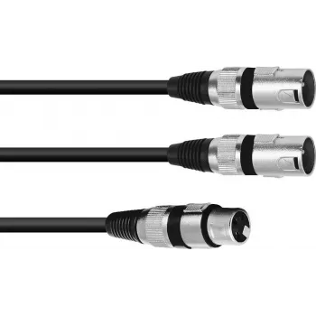 Audio kabelis XLR 3-pin 2 x XLR 3-pin Juodas Omnitronic 30225206
