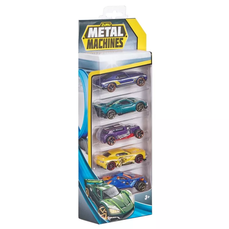 Zuru Metal Machines 1:64 liejamų metalinių automobilių 5 vnt. rinkinys, 2 serija, mišrių modelių