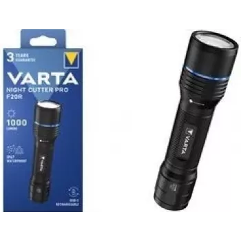 Žibintuvėlis Varta F20R Aluminium su įkraunama baterija, kompaktiškas rankinis LED