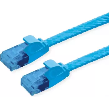 VALUE Patch Cable Cat.6A (Class EA) UTP, ypač plokščias, mėlynas, 3 m (21.99.2053)