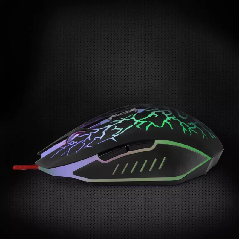 Esperanza MX211 LIGHTNING pelė - USB - laidinė - optinė - 6 mygtukai - juoda