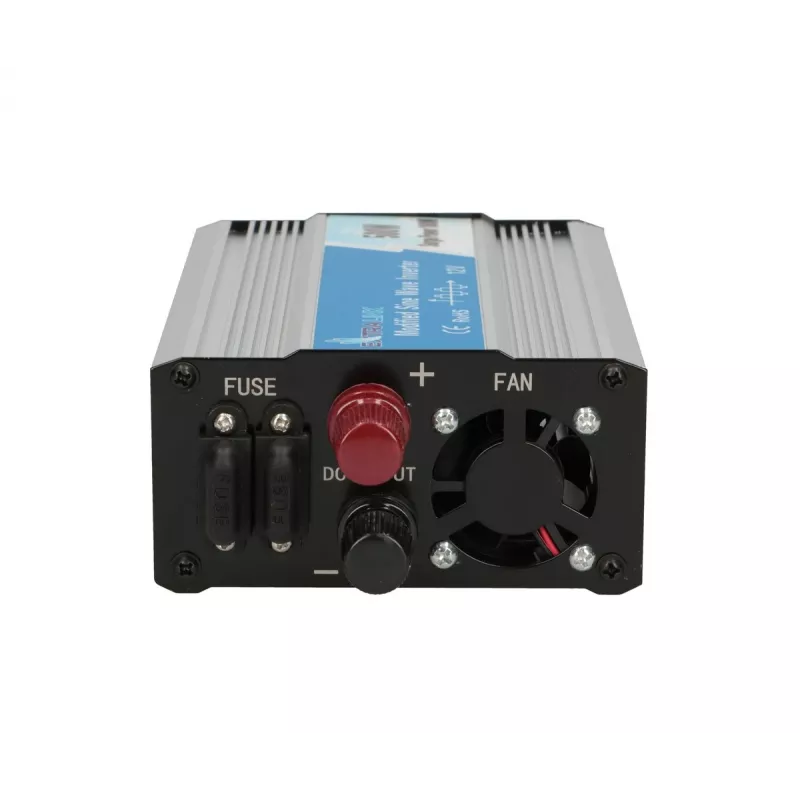 Automobilinis įtampos keitiklis Extralink OPIM-500W 12V, 500W modifikuotas sinusas, aliumininis korpusas, aktyvus aušinimas