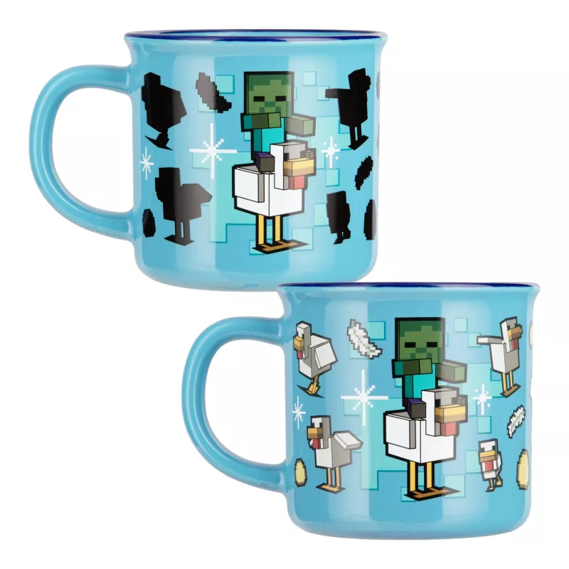 Paladone Minecraft Chicken Jockey puodelis su šilumos keitimo efektu