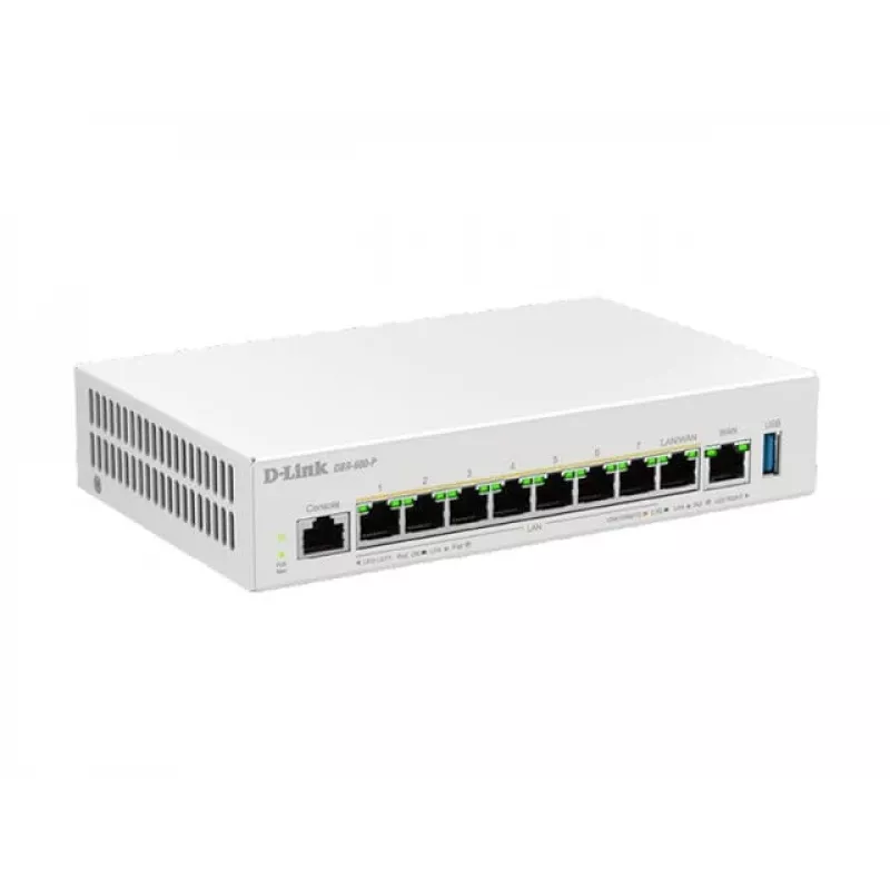 D-Link DBR-600-P/B verslo PoE maršrutizatorius, Ethernet WAN, 2.5 Gigabit Ethernet, baltas