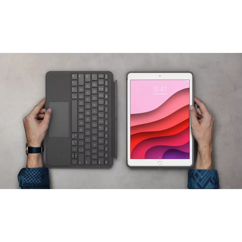 Klaviatūros dėklas Logitech Combo Touch, skirtas iPad 7, 8, 9 kartoms