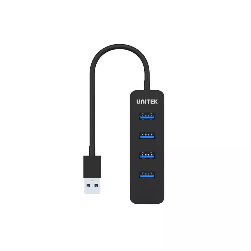 UNITEK uHUB Q4 USB 3.2 Gen 1 (3.1 Gen 1) Type-A 5000 Mbit/s Juodas