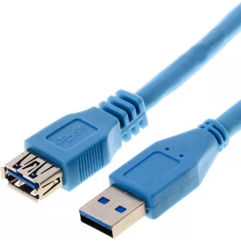 USB kabelis Helos 014687 USB 3.2 Gen 1 5 m mėlynas
