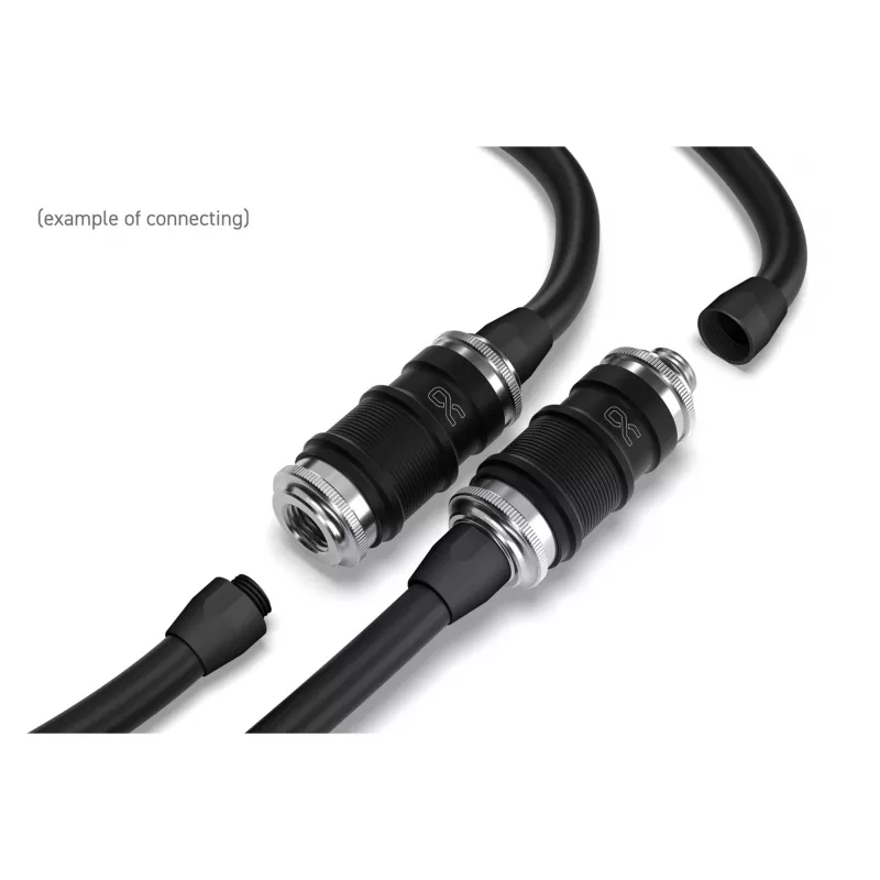 Greito atjungimo jungtis Alphacool ES BLH1A Push-in Female AG Chrome Black Matte