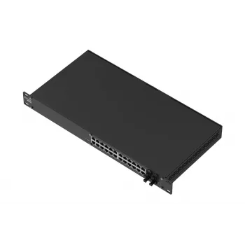 Valdomas Ethernet komutatorius TELTONIKA SWM281 – 24 RJ45 prievadai, 4 SFP lizdai