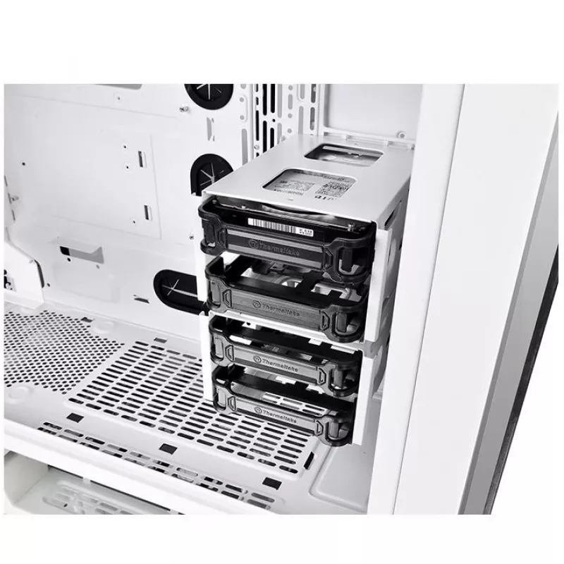 Case View 71 Riing Grūdintas Stiklas E-ATX Pilnas Bokštas - Snow Edition