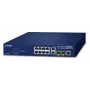 PLANET FGSD-1008HPS – Smart tinklo jungiklis, 8x 10/100 (PoE+) + 2x Combo Gigabit SFP, darbalaukio, PoE+